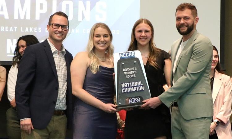 Providence gave out hardware to several athletes at its annual awards banquet in April.