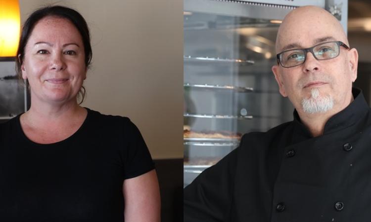 Winners of the first Niverville Pizza War: Laura Mulvena of Niverville Chicken Chef and Dean Delorme of Santa Lucia Niverville.