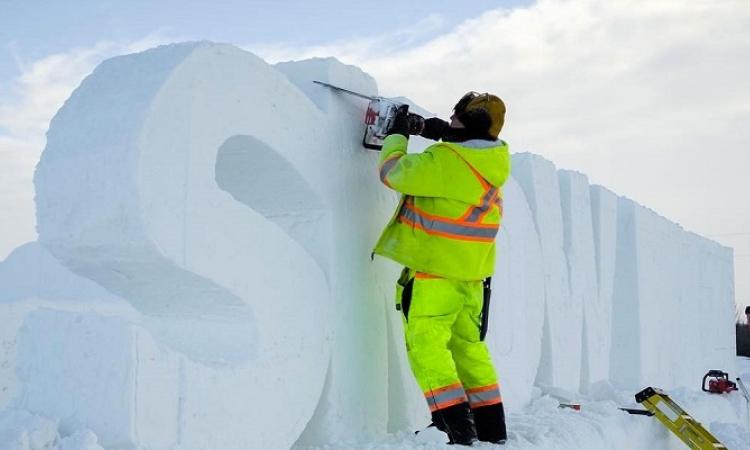 The snow maze at A Maze in Corn is still under construction, although the opening is pegged for January 28.