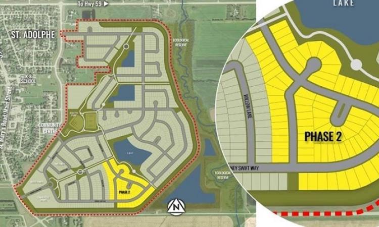 The second phase of residential devleopment at Tourond Creek in St. Adolphe is imminent.