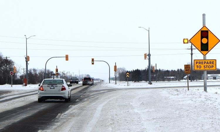 The intersection at Highways 59 and 311 has a new left turn signal.