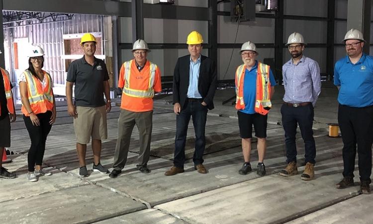 The team behind construction of the CRRC in Niverville.
