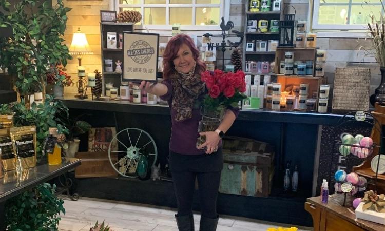 Branda Chaput, owner of Fleuriste XO Flowers and Gifts in Île-des-Chênes.