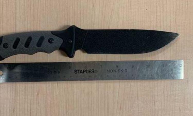 The knife used in the robbery on October 18.