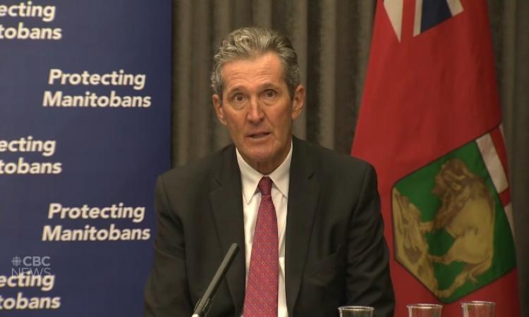 Premier Brian Pallister speaks during a December 8 press conference.