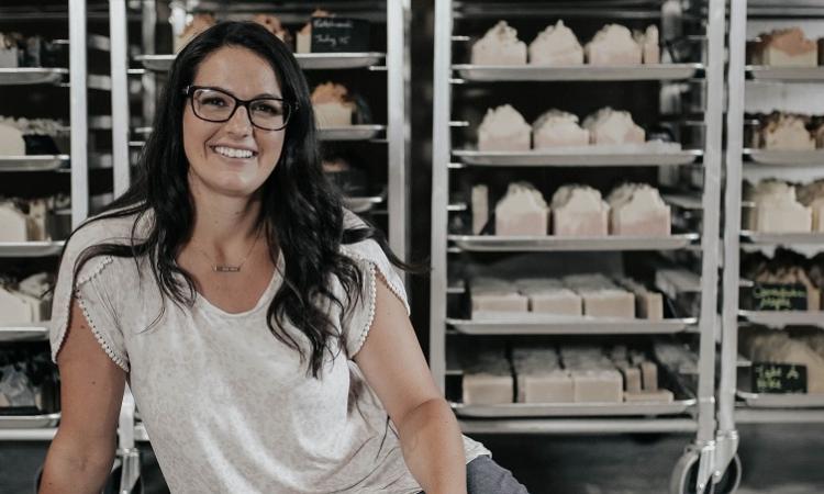Candace Alarie, owner of SOAK Bath Co.