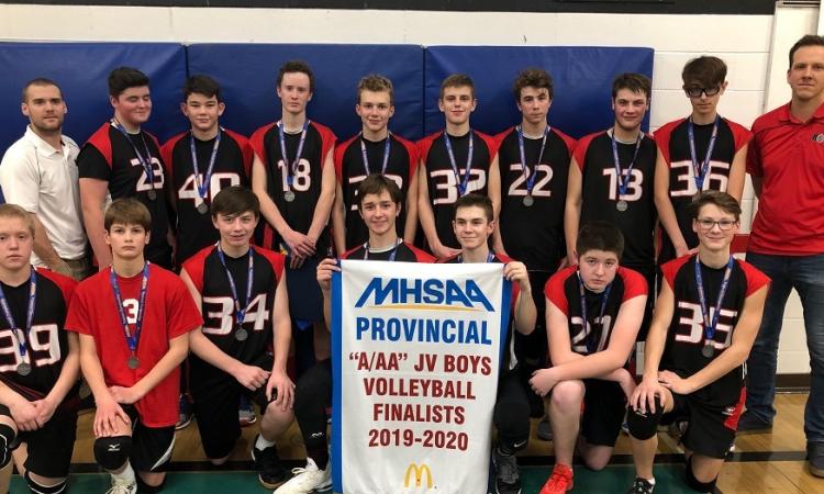 The Junior Varsity Boys The Roys volleyball team.