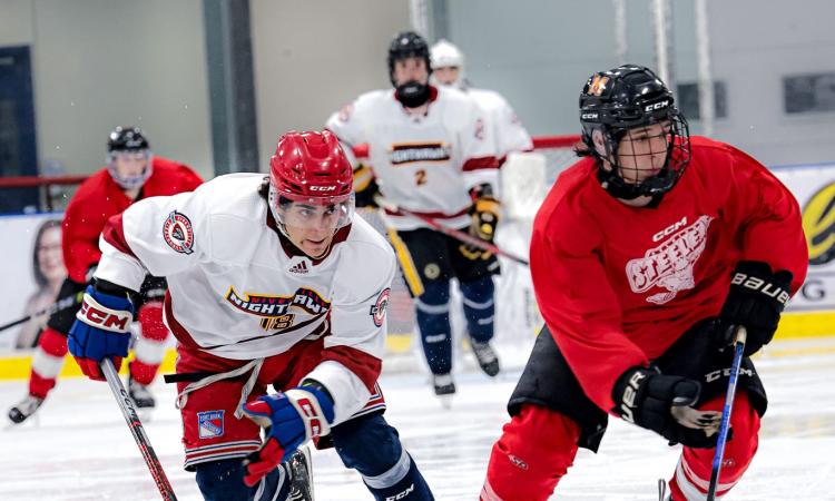 A rookie lineup took the ice in the Nighthawks' first preseason tilt.
