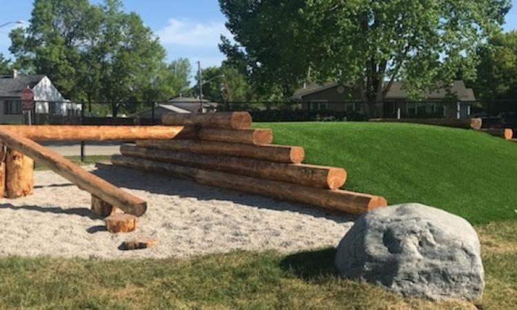 The new nature playground at Niverville Elementary.
