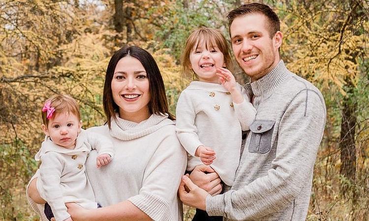 Rachel Vertone, husband Jayme, and daughters Adelyn and Emily.