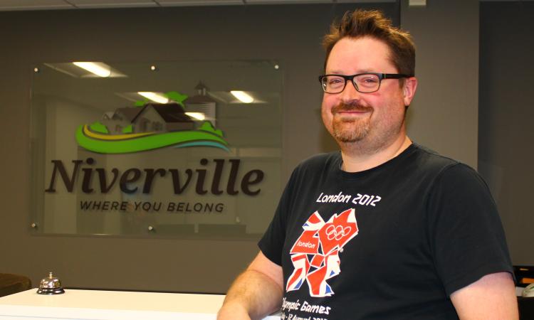 CAO Eric King at the town’s new offices.