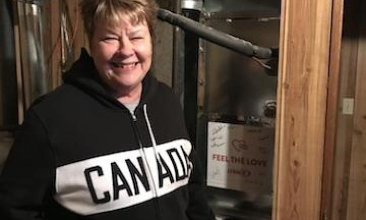 Ann Nickel of Niverville was the recipient of a free high-efficiency Lennox furnace.