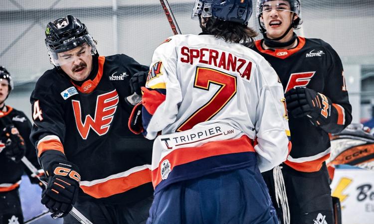 The Niverville Nighthawks put together one of their biggest wins in franchise history, defeating the Winkler Flyers by a 6–1 scoreline at home at a packed home crowd at the CRRC on Sunday night. The best-of-seven series is now tied at one game apiece.