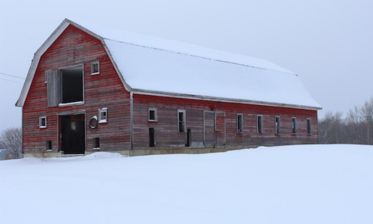 Red Hip-Roof Barn