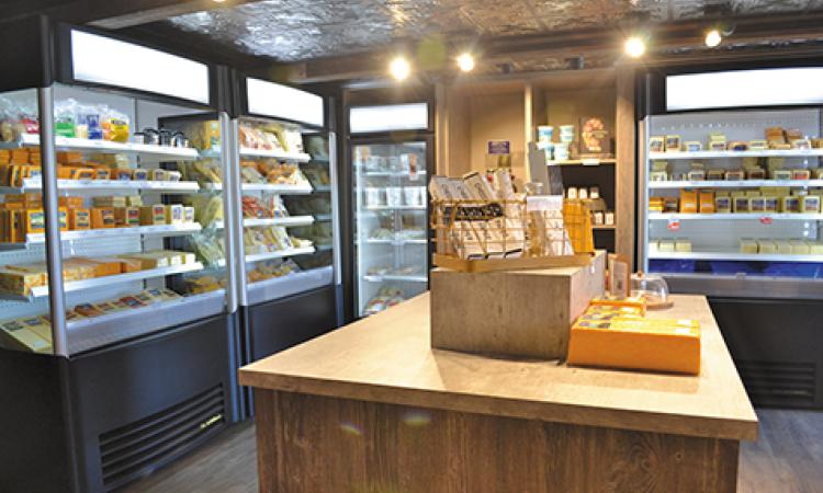 The cheese shop at Bothwell Cheese in New Bothwell