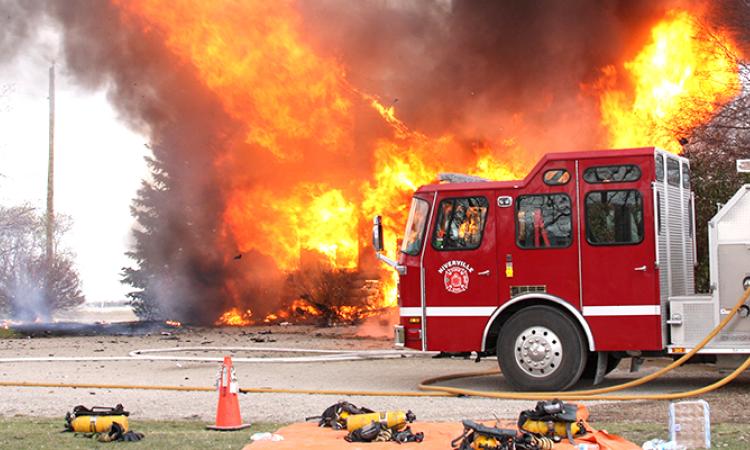 Niverville's fire department responds to an emergency call