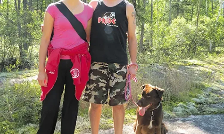 Chantel and her husband hit the trails in the Whiteshell