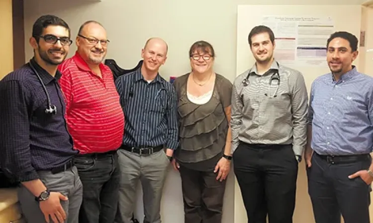 Doctors and students at the Niverville Medical Clinic