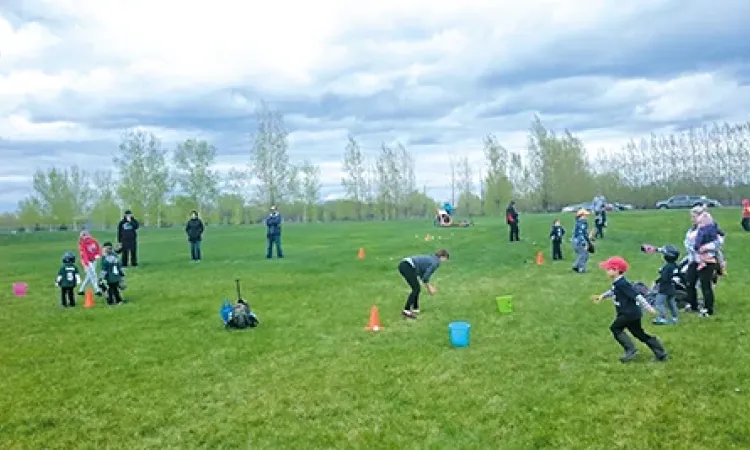 The Rally Caps in action