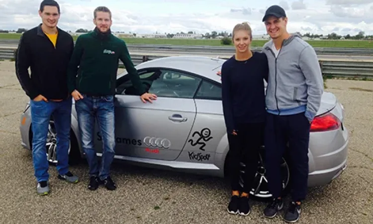 l-r): Michael Hutchinson, Dave Richert, Dara Howell, Mark Scheifele