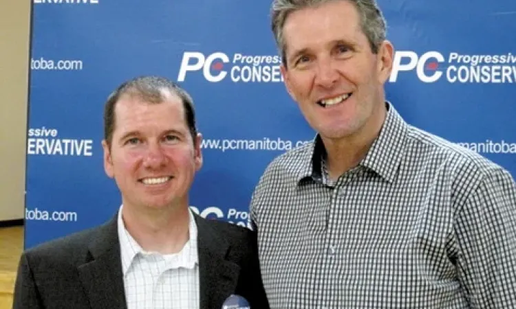 Shannon Martin with PC leader Brian Palmister
