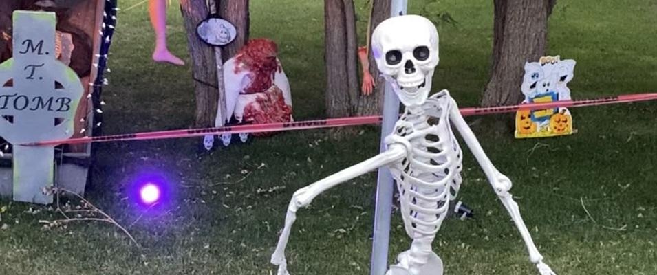 Barry Piasta's yard in Niverville is a Halloween lover's dream.