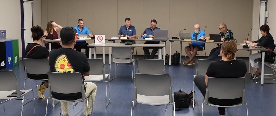 A council meeting from earlier this summer.