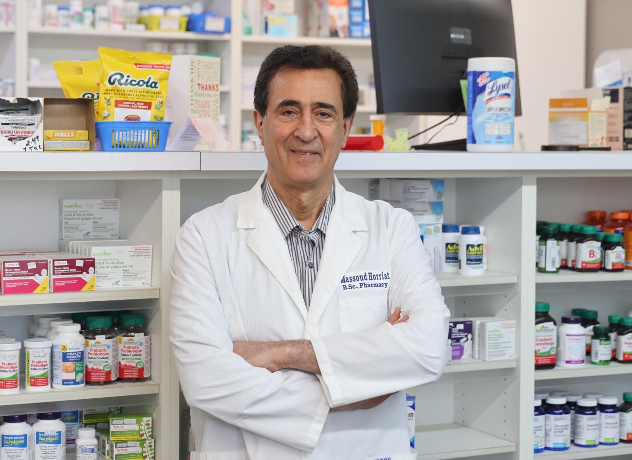 Massoud Horriat's journey to become St. Adolphe's beloved pharmacist was long and fraught with peril.