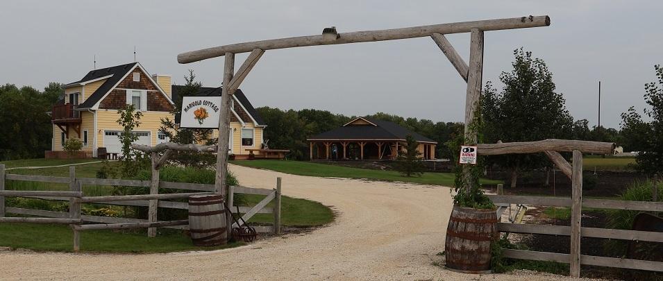 The new pavilion under construction at Whitetail Meadow.