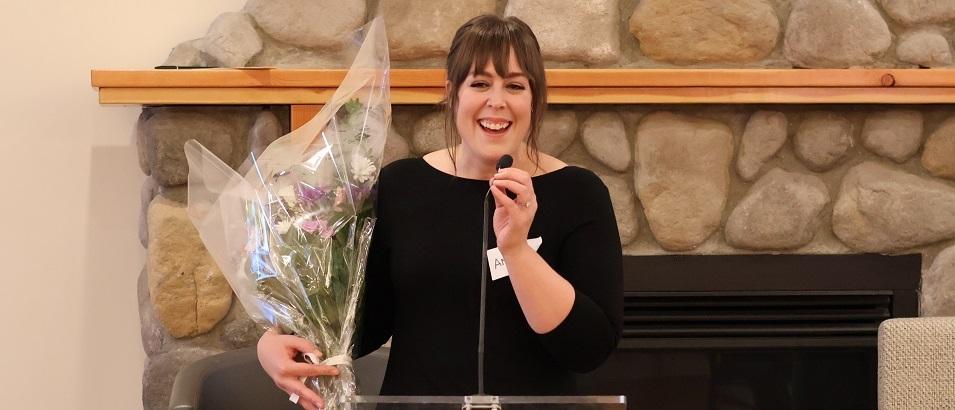 Outgoing Niverville Chamber president Amanda Wiens.