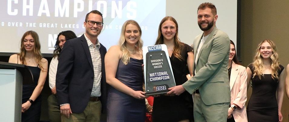 Providence gave out hardware to several athletes at its annual awards banquet in April.