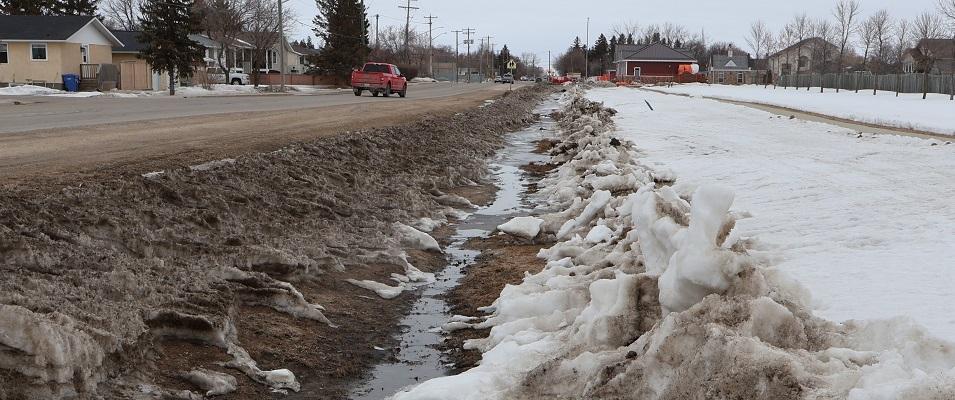 Local ditches have been cleared in anticipation of the spring melt.