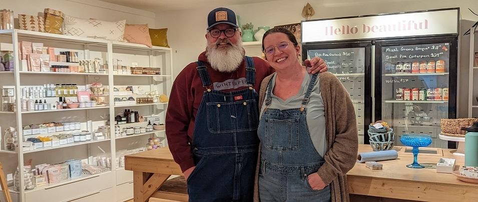 Chuck and Amy Allen, new owners of the Community General Store in Niverville.