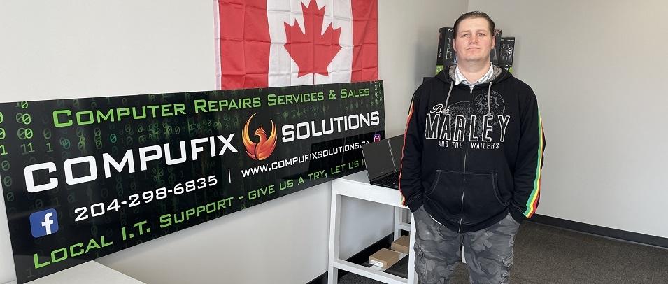 Kade Babiak is the owner of Compufix Solutions in Niverville.