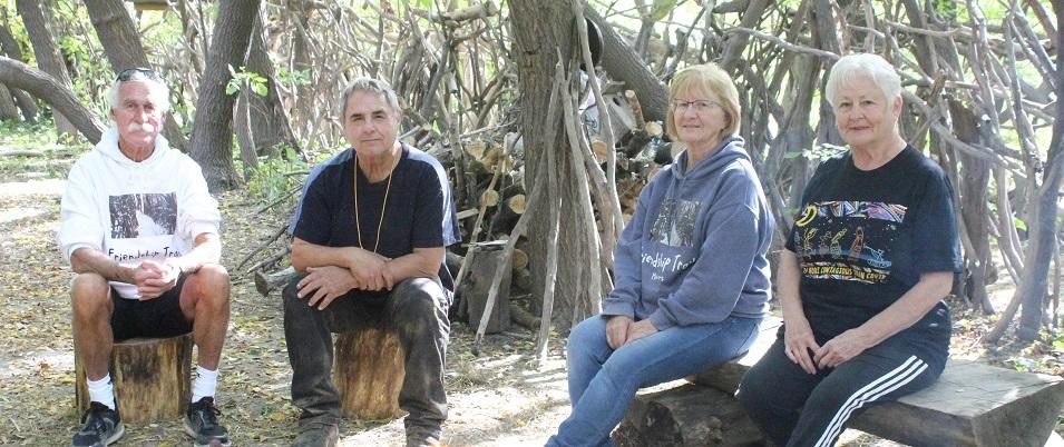 St. Adolphe Friendship Trail volunteers: Gerry Lagasse, Rick Collette, Henriette Collette, and Dianne Delorme.