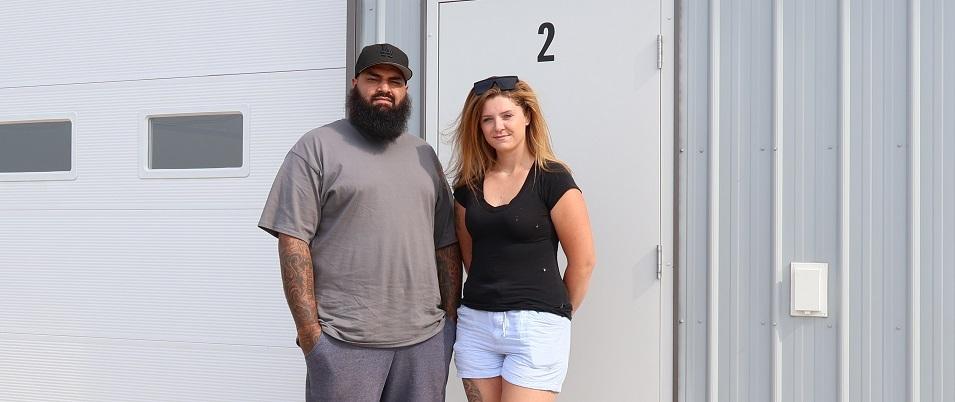 Derek Lafrenais and Ciara Piwniuk of 616 Auto and Sales, coming soon to the Niverville Business Park.