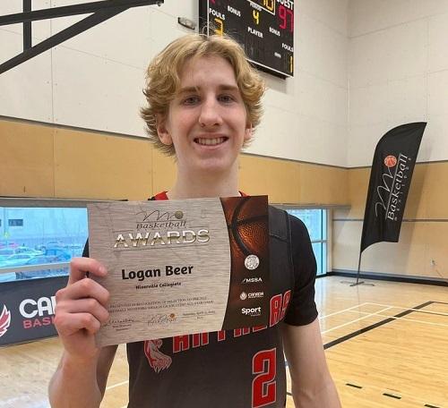 Niverville High School’s Logan Beer was recently named to Basketball Manitoba’s graduating all-star basketball team, which picked the top Grade 12 high school players over the course of this season from A, AA, and AAA schools in Manitoba.