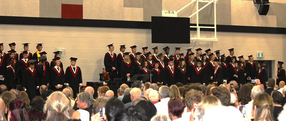 Niverville High School hosts its first indoor convocation ceremony.
