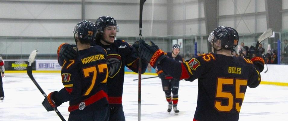 The Niverville Nighthawks continue to trend in the right direction as they head into their first playoff run, defeating the Winnipeg Blues by a 5–1 score on Friday night at the CRRC.