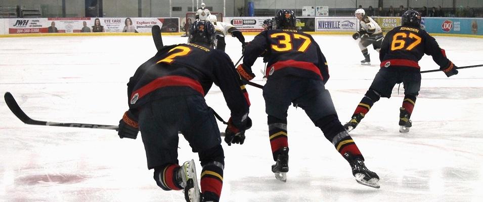 The Niverville Nighthawks struggled out of the gates against the Dauphin Kings on Sunday afternoon at the CRRC and weren’t able to come back from a three-goal deficit, eventually falling by a score of 7–4.