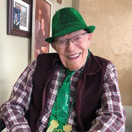 Jacob Falk celebrates St. Patrick’s Day in March 2022.