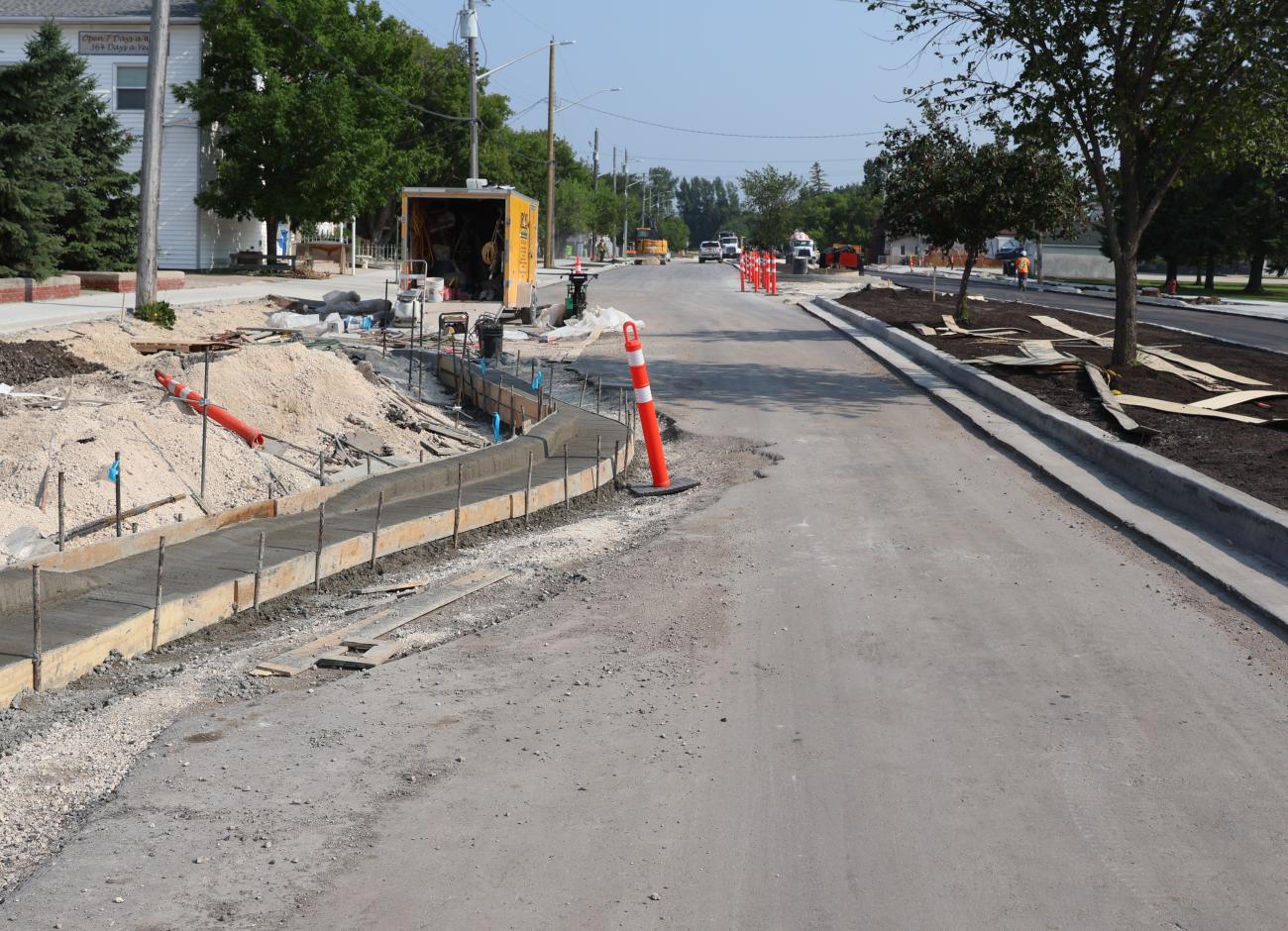 The bump-outs are being changed on Main Street in IDC as a result of resident concern.