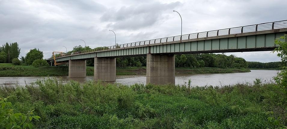 The Louis Riel Bridge in Ste. Agathe.