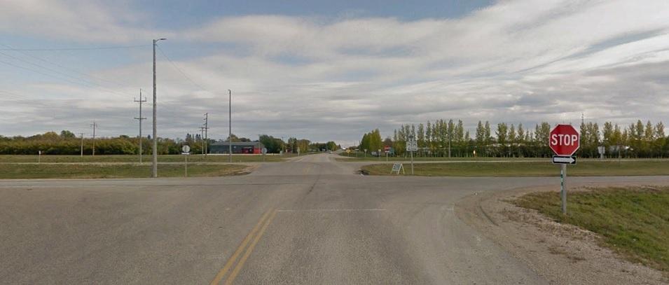 In Ste. Agathe, the intersection of Highways 75 and 305.