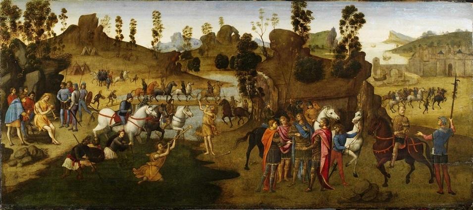 "Julious Caesar and the Crossing of the Rubicon," Francesco Granacci, 1494.