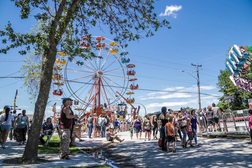 Visitors to the Olde Tyme Country Fair in Niverville.