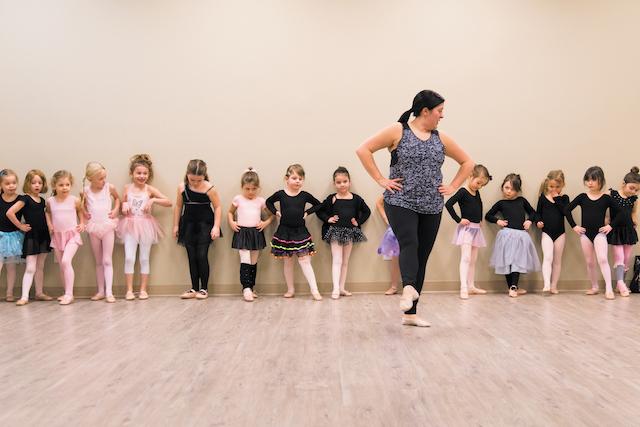 Mona Gagnon teaches a class at Quantum Dance Academy